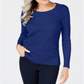 Karen Scott Women's Cotton Marled Knit Sweater Blue Size X-Small