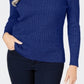 Karen Scott Women's Cotton Marled Knit Sweater Blue Size X-Small