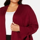 Alfani Women's Plus Bell Sleeve Everyday Cardigan Sweater Red Size 0X