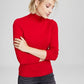 Charter Club Women's Cashmere Turtleneck Sweater Red Size Petite L
