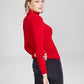Charter Club Women's Cashmere Turtleneck Sweater Red Size Petite L