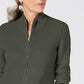 Karen Scott Women's Textured Zip Front Cardigan Green Size Small