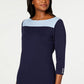 Karen Scott Women's Cotton Colorblocked Sweater Blue Size XX-Large