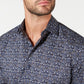 Tasso Elba Men's Cotton Tapestry Print Button Down Shirt Blue Size X-Large