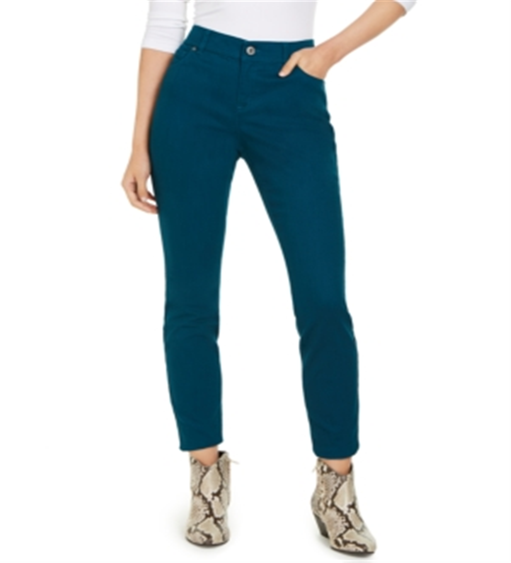 INC International Concepts Women's Curvy Fit Skinny Jeans Blue Size 16