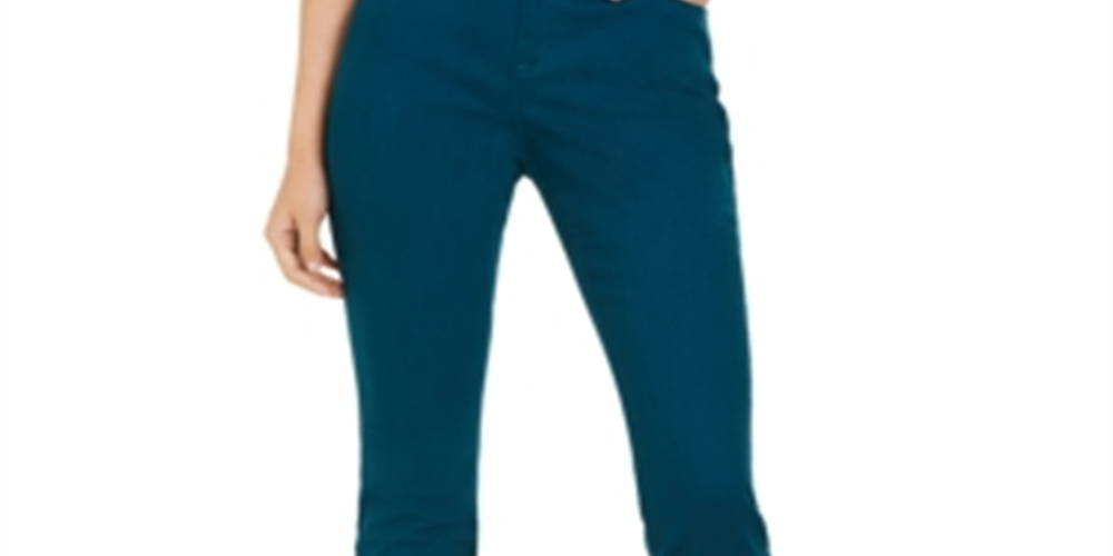 INC International Concepts Women's Curvy Fit Skinny Jeans Blue Size 16