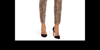 INC International Concepts Women's Leopard Print Curvy Fit Skinny Jeans Brown  Size 18