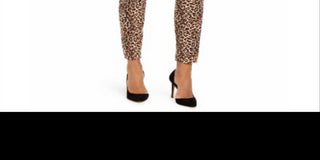 INC International Concepts Women's Leopard Print Curvy Fit Skinny Jeans Brown  Size 18