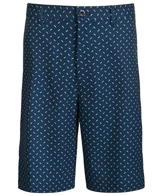 Greg Norman Men's Metal Print Stretch Golf Short Blue Size 33