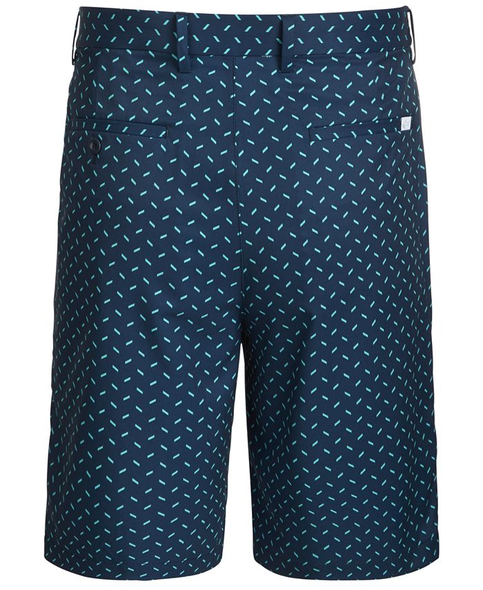 Greg Norman Men's Metal Print Stretch Golf Short Blue Size 33