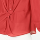 Alfani Women's Twist Front Button up Top Red Size Petite
