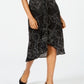 Alfani Women's Printed Twist Front Midi Dress Black Size X-Large