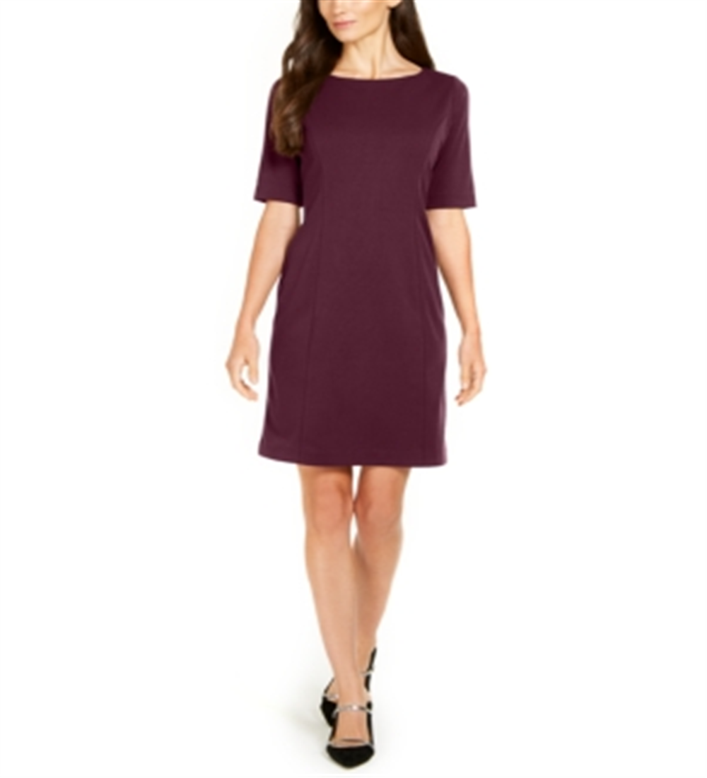 Alfani Women's Solid Sheath Dress Red Size 4 Petite