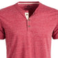 American Rag Men's Heathered Short Sleeve Henley Shirt Red Size Small