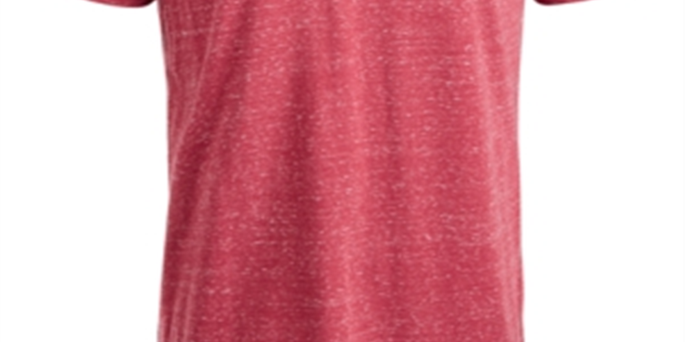 American Rag Men's Heathered Short Sleeve Henley Shirt Red Size Small