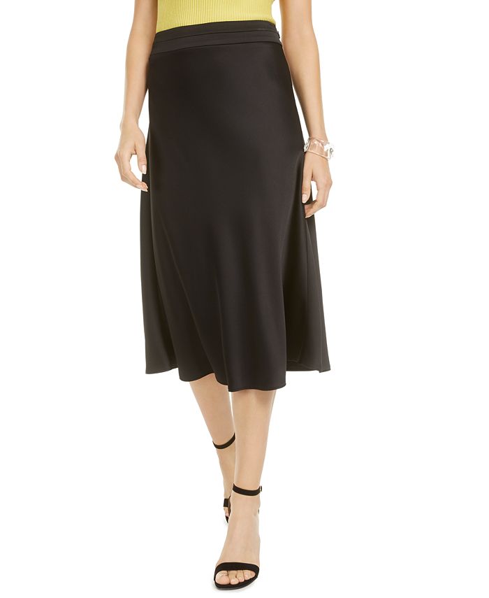 Bar III Women's Satin Slip Skirt Black Size 2