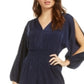 Bar III Women's Smocked Waist Jumpsuit Blue Size XX-Large