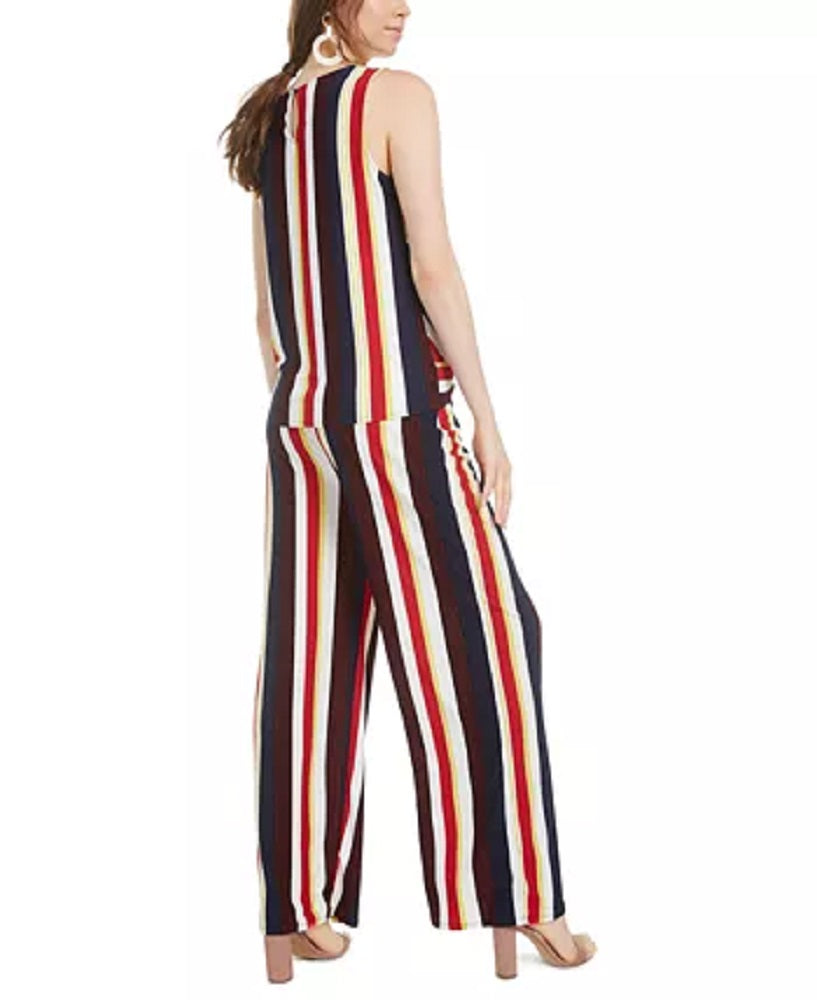 Bar III Women's Striped Twist Front Top Yellow Size X-Large