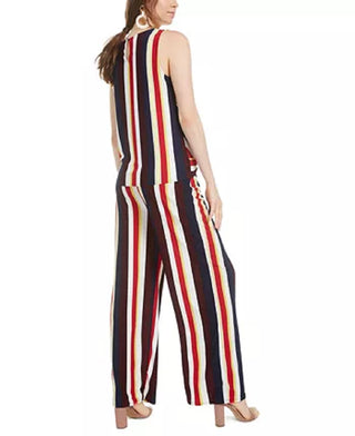 Bar III Women's Striped Twist Front Top Yellow Size X-Large