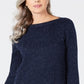 Karen Scott Women's Textured Tunic Sweater Blue Size Large