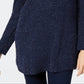 Karen Scott Women's Textured Tunic Sweater Blue Size Large