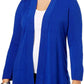 Karen Scott Women's Open Front Cardigan Blue Size Petite L
