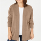 Karen Scott Women's Open Front Long Sleeve Cardigan Brown Size Small