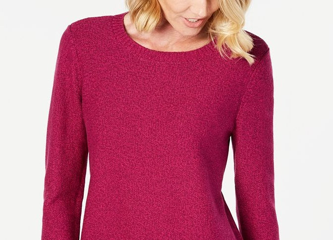 Karen Scott Women's Cotton Marled Sweater Red Size X-Small