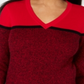 Karen Scott Women's Striped V Neck Cotton Sweater Red Size X-Small