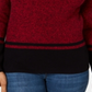 Karen Scott Women's Striped V Neck Cotton Sweater Red Size X-Small