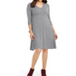 Style & Co Women's Swing Dress Gray Size Petite