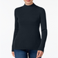 Karen Scott Women's Cotton Ribbed Turtleneck Top Blue Size Medium