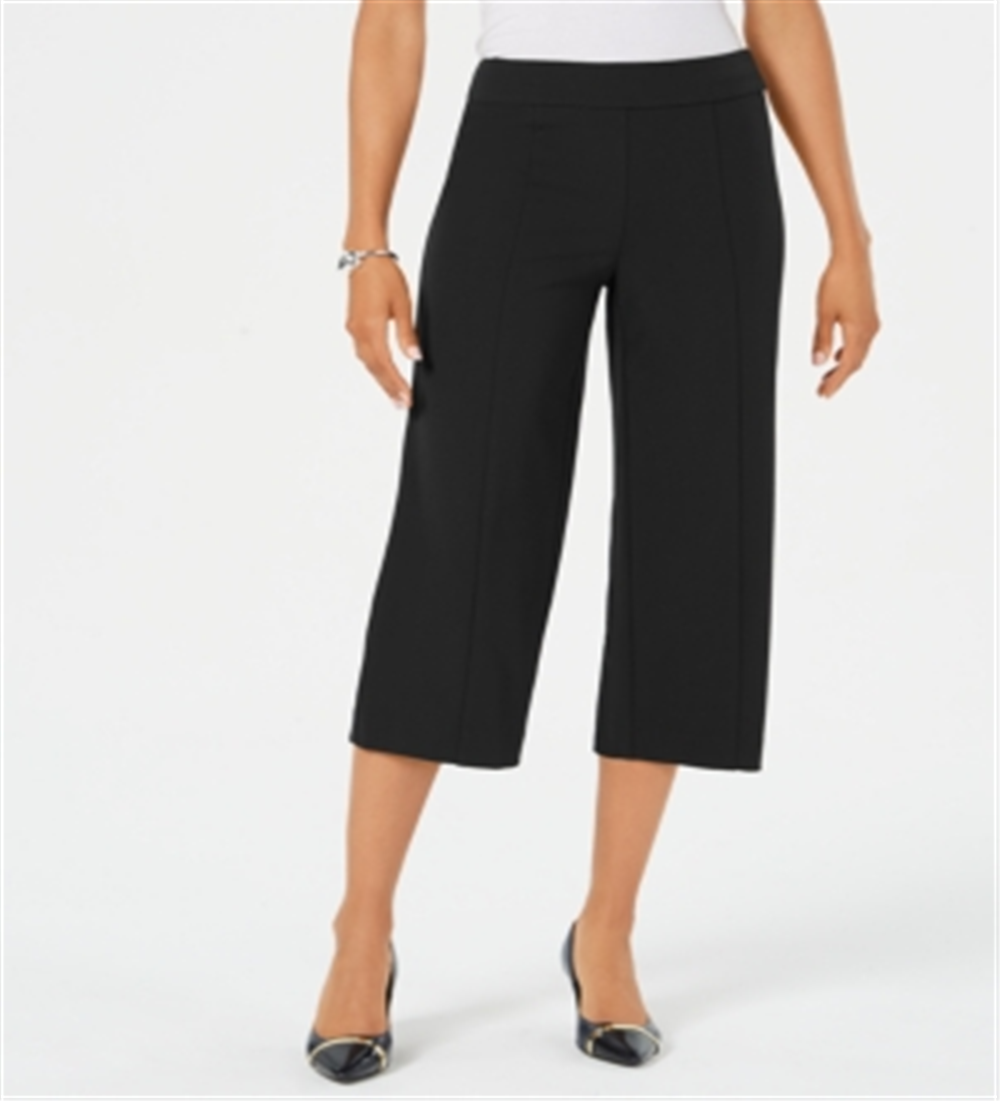 JM Collection Women's Cropped Pull on Pants Black Size XX-Large