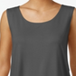 JM Collection Women's Scoop Neck Tank Top Gray Size Medium