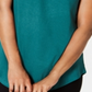 JM Collection Women's Cold Shoulder Swing T-Shirt Green Size Small