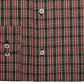 Club Room Men's Classic Regular Fit Stretch Wrinkle Resistant Tartan Dress Shirt Black Size 34-35