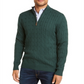 Club Room Men's Pima Cable Quarter Zip Sweater Green Size Large