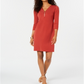 JM Collection Women's Zip Neck a Line Dress Red Size X-Small