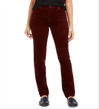 Charter Club Women's Lexington Tummy Control Corduroy Pants Red Size 16X3