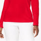 Karen Scott Women's Cotton Scoop Neck Top  Red Size Petite S