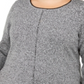 Karen Scott Women's Contrast Trim Marled Cotton Sweater Black Size 3X
