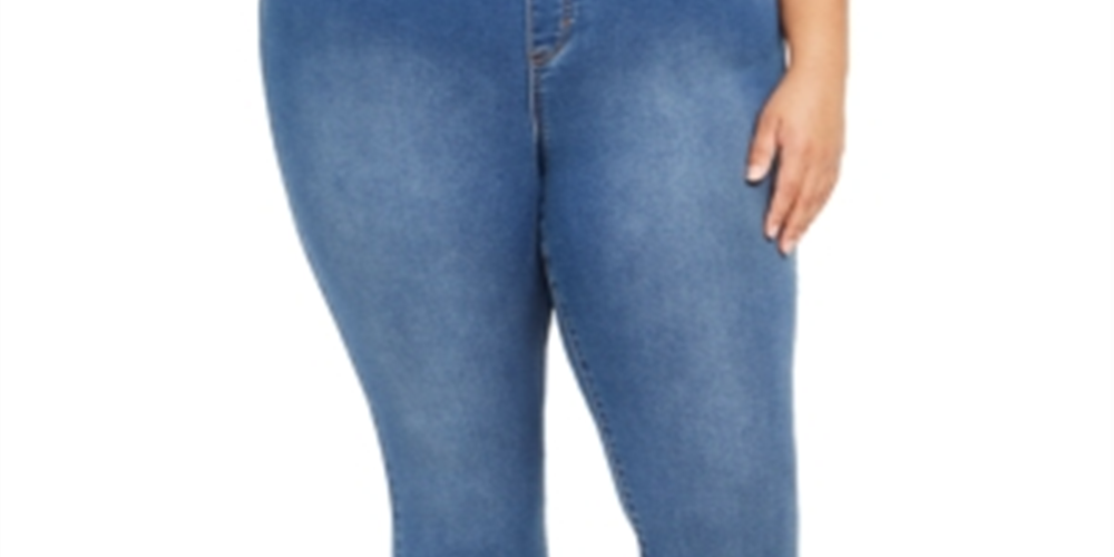 Style & Co Women's Plus Tummy Control Pull on Jeggings Blue Size 20W