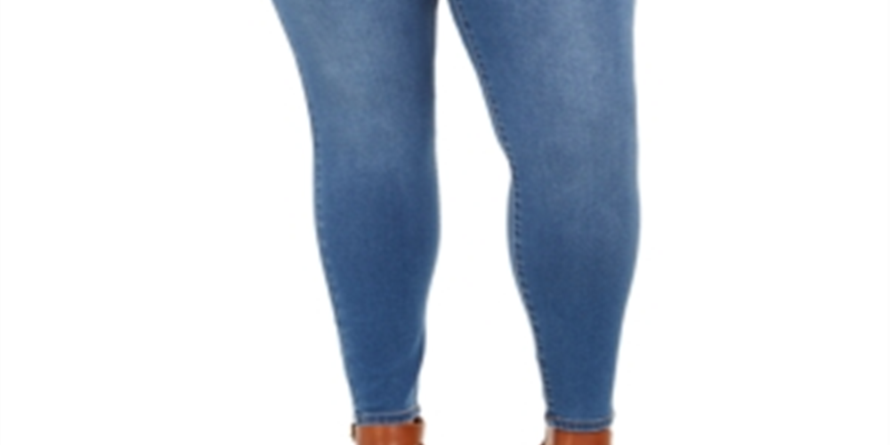 Style & Co Women's Plus Tummy Control Pull on Jeggings Blue Size 20W