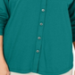 Karen Scott Women's Mixed Media Button Front Top Blue Size Medium