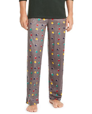 Club Room Men's Fleece 2Pc Pajama Sets Gray Size Large