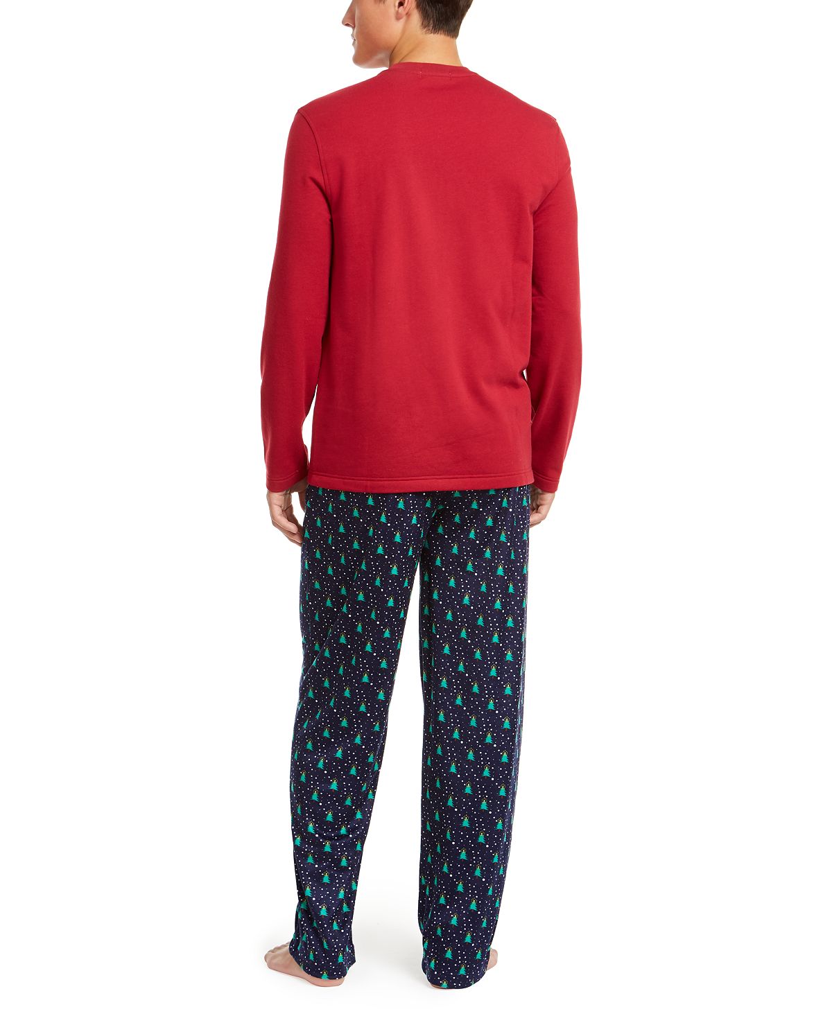 Club Room Men's Printed Pajama Set Blue Size Small