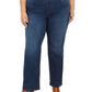 Style & Co Women's Ella Tummy Control Straight Leg Jeans Blue Size 22W