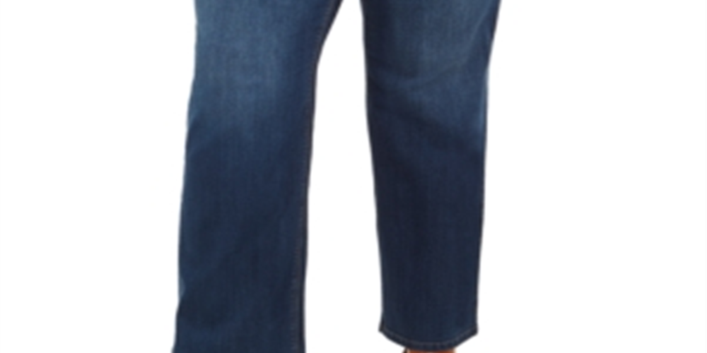 Style & Co Women's Ella Tummy Control Straight Leg Jeans Blue Size 22W