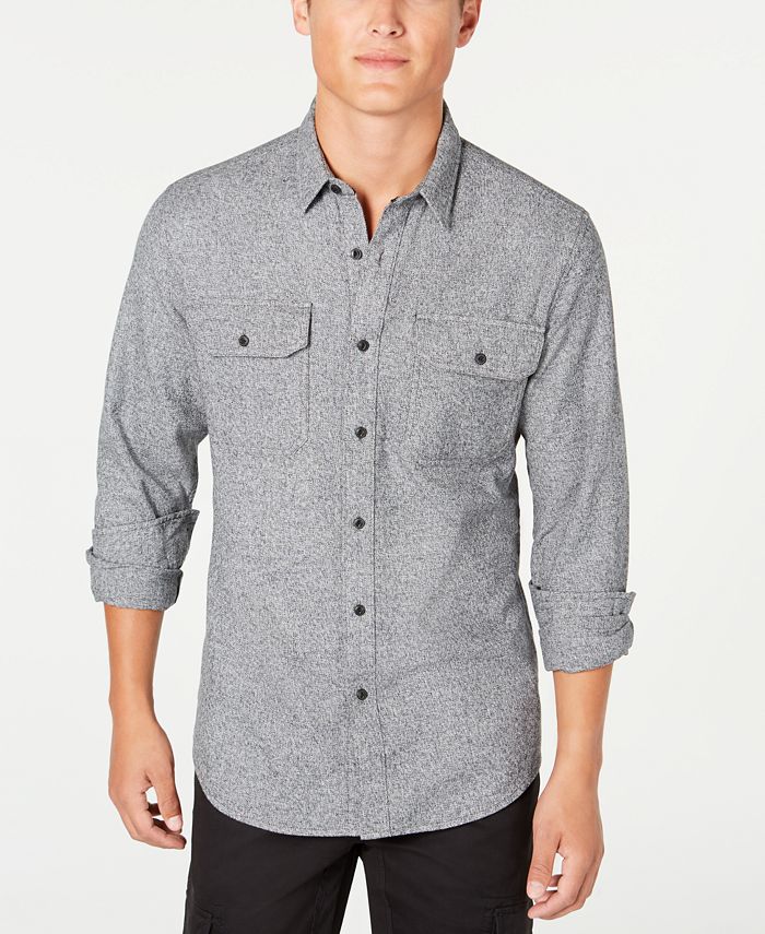 American Rag Men's Grindle Textured Shirt Gray Size Medium