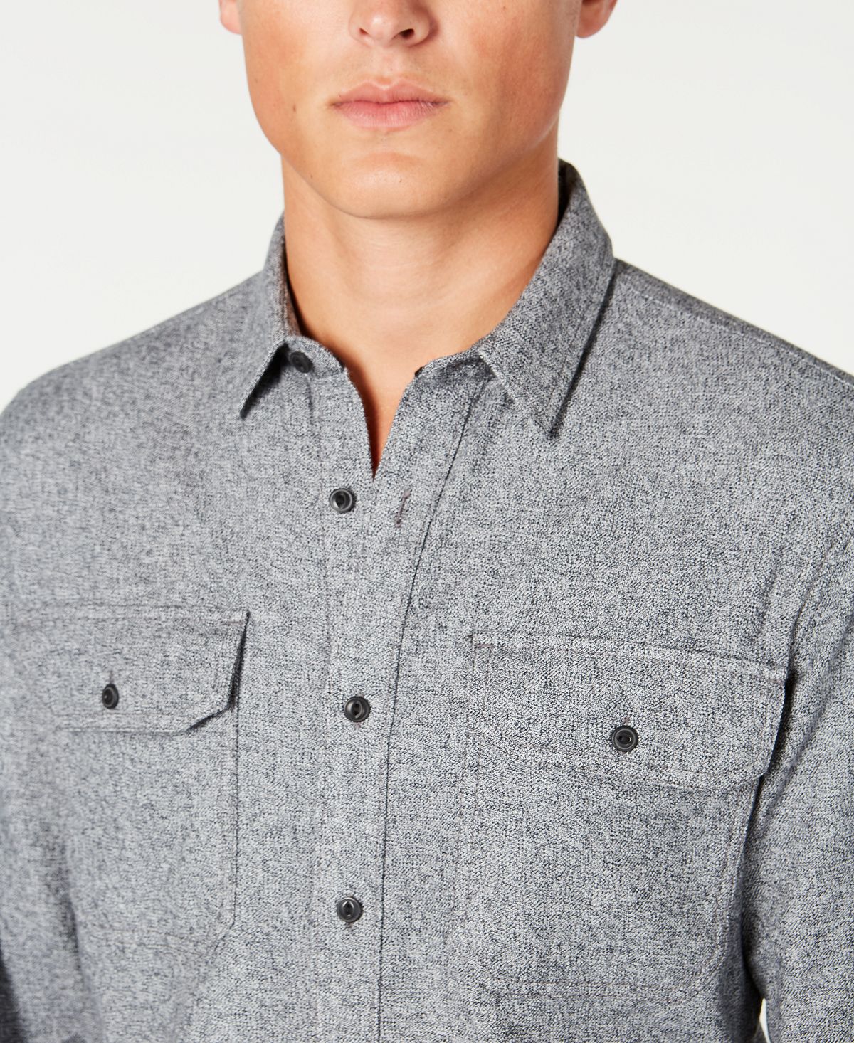 American Rag Men's Grindle Textured Shirt Gray Size Medium